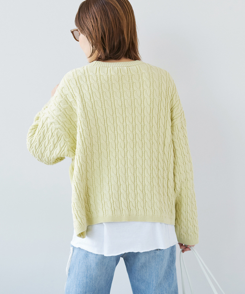 plage（プラージュ）の「les Tendre PEGASUS ALAN プルオーバー（ニット/セーター・レディース・イエロー/ネイビー・FREE）」の21枚目の写真