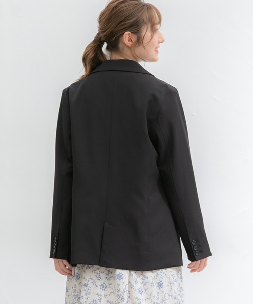 Honeys(ハニーズ)の「シングル釦ゆるテーラード(テーラードジャケット・レディース・ベージュ/ブラック/ネイビー系/サックスブルー系/ネイビー・LL/L/S/M)」の7枚目の写真