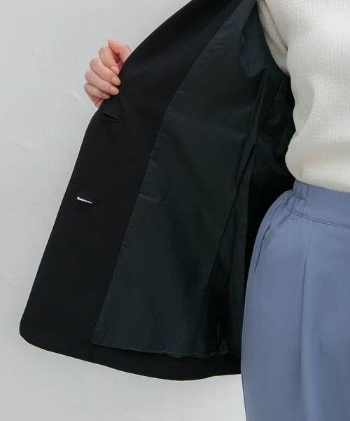 Honeys(ハニーズ)の「シングル釦ゆるテーラード(テーラードジャケット・レディース・ベージュ/ブラック/ネイビー系/サックスブルー系/ネイビー・LL/L/S/M)」の15枚目の写真