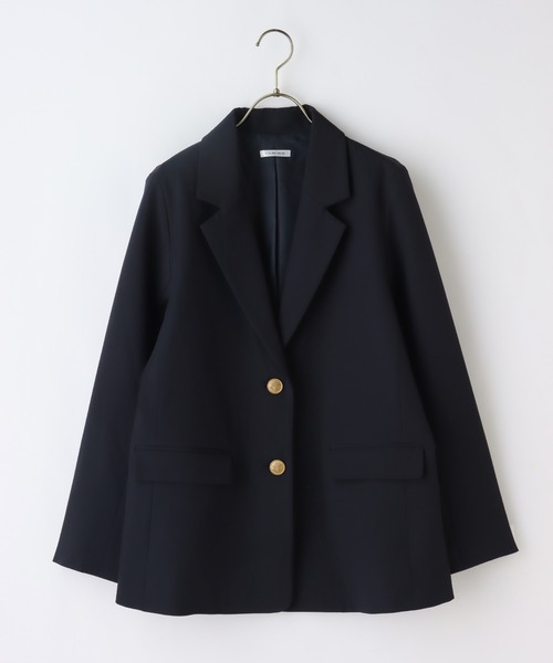 Honeys(ハニーズ)の「シングル釦ゆるテーラード(テーラードジャケット・レディース・ベージュ/ブラック/ネイビー系/サックスブルー系/ネイビー・LL/L/S/M)」の16枚目の写真