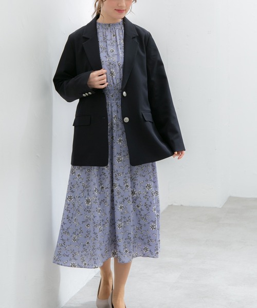 Honeys(ハニーズ)の「シングル釦ゆるテーラード(テーラードジャケット・レディース・ベージュ/ブラック/ネイビー系/サックスブルー系/ネイビー・LL/L/S/M)」の19枚目の写真