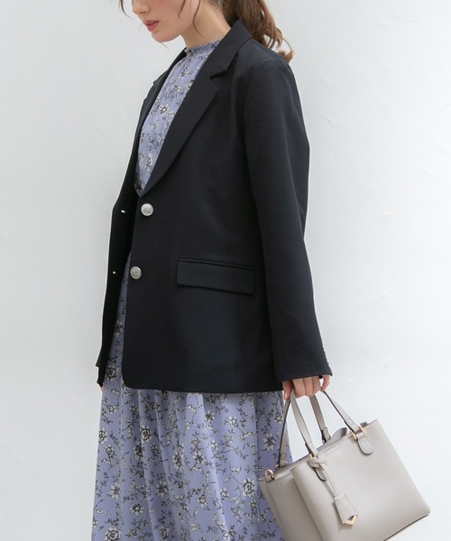 Honeys(ハニーズ)の「シングル釦ゆるテーラード(テーラードジャケット・レディース・ベージュ/ブラック/ネイビー系/サックスブルー系/ネイビー・LL/L/S/M)」の21枚目の写真