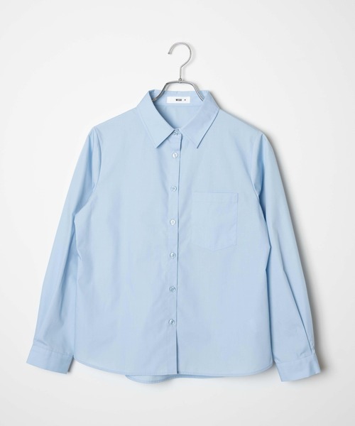 WEGO（ウィゴー）の「WEGO/スクールシャツ（シャツ/ブラウス・レディース・ホワイト/サックスブルー・SMALL/MEDIUM/LARGE）」の7枚目の写真