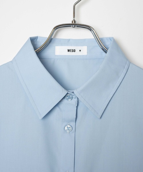 WEGO（ウィゴー）の「WEGO/スクールシャツ（シャツ/ブラウス・レディース・ホワイト/サックスブルー・SMALL/MEDIUM/LARGE）」の6枚目の写真