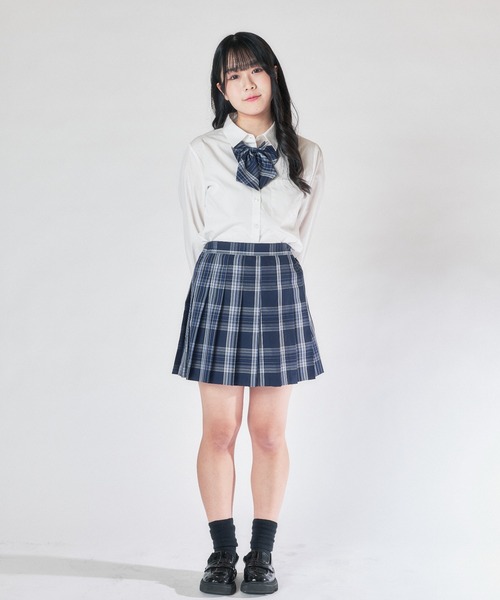 WEGO（ウィゴー）の「WEGO/スクールシャツ（シャツ/ブラウス・レディース・ホワイト/サックスブルー・SMALL/MEDIUM/LARGE）」の9枚目の写真