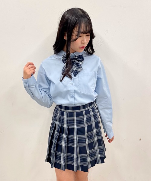 WEGO（ウィゴー）の「WEGO/スクールシャツ（シャツ/ブラウス・レディース・ホワイト/サックスブルー・SMALL/MEDIUM/LARGE）」の14枚目の写真