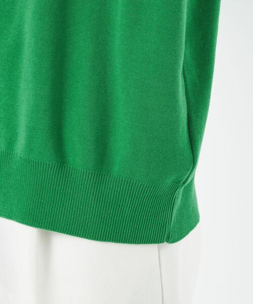 gicipi(ジチピ)の「<gicipi> コットン CALAMARO モックネック ニット カットソー(Tシャツ/カットソー・メンズ・ネイビー/ホワイト/ケリー・L/M)」の11枚目の写真