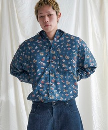 NO NEED（ノーニード）の「レトロ総柄プリントシャツ　柄シャツ/ルーズシルエット（シャツ/ブラウス）」