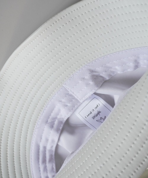 （What it isNt）ART BY MARKGONZALES（ワットイットイズント）の「【 （What it isNt）ART BY MARKGONZALES / (ワットイットイズント) アートバイ マークゴンザレス 】 合皮 バケットハット（ハット・メンズ・ホワイト/ブラック/グリーン・FREE）」の9枚目の写真