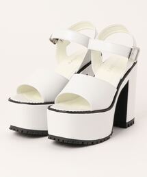 Mafmof | Mafmof(マフモフ)13cmヒール厚底ユニットソールストラップサンダル(サンダル)