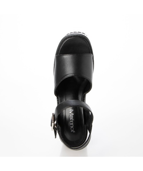 Mafmof(マフモフ)の「Mafmof(マフモフ)13cmヒール厚底ユニットソールストラップサンダル(サンダル・レディース・ホワイト/ブラック系その他/ブラック・L/M/LL/S)」の13枚目の写真