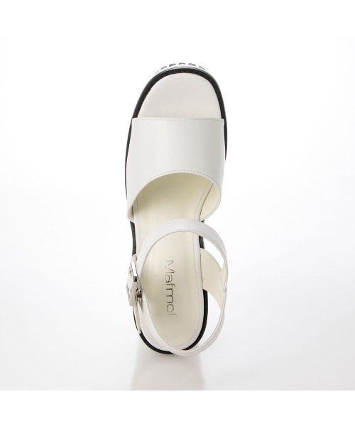 Mafmof(マフモフ)の「Mafmof(マフモフ)13cmヒール厚底ユニットソールストラップサンダル(サンダル・レディース・ホワイト/ブラック系その他/ブラック・L/M/LL/S)」の15枚目の写真