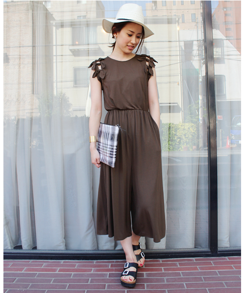 KIKKA THE DIARY OF（キッカ　ザ　ダイアリー　オブ）の「ｼﾞｬｰｼﾞｰﾘﾎﾞﾝJPS（サロペット/オーバーオール・レディース・ブラック/グレー/カーキ/オレンジ・38）」の4枚目の写真