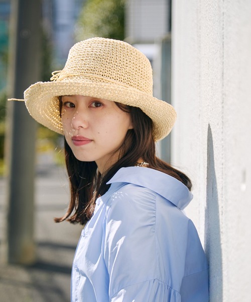 VIS（ビス）の「ナチュラル雑材ハット（ハット・レディース・ベージュ系その他/ダークブラウン/ベージュ・FREE）」の4枚目の写真