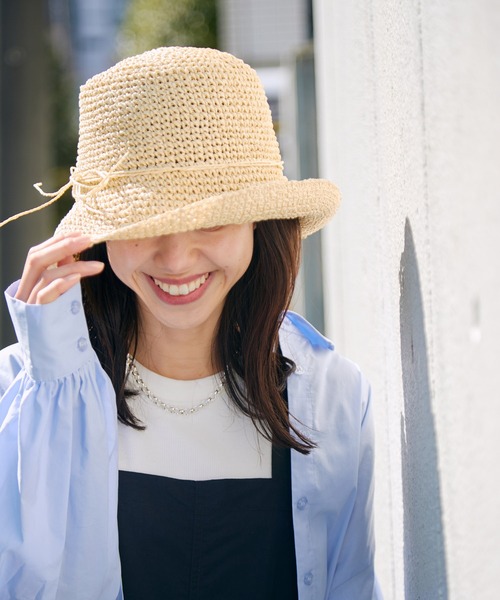 VIS（ビス）の「ナチュラル雑材ハット（ハット・レディース・ベージュ系その他/ダークブラウン/ベージュ・FREE）」の13枚目の写真