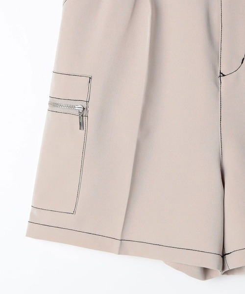 179/WG(イチナナキュウダブルジー)の「マルチポケットカーゴショートパンツ(カーゴパンツ・レディース・グリーン/オフホワイト/ブラック・MEDIUM)」の4枚目の写真