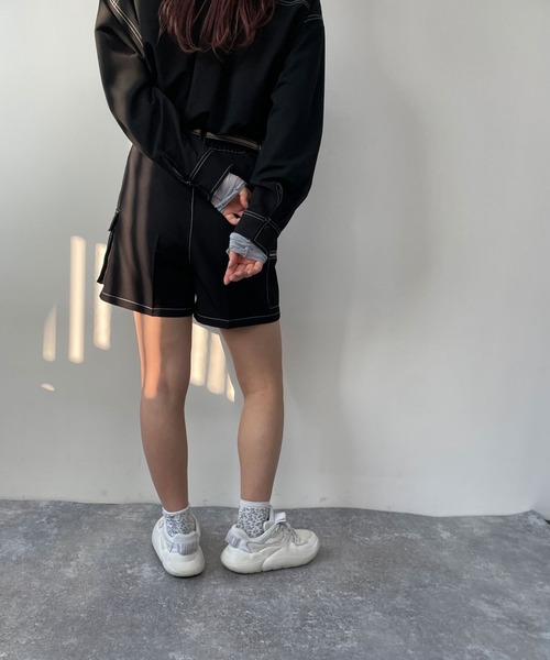 179/WG(イチナナキュウダブルジー)の「マルチポケットカーゴショートパンツ(カーゴパンツ・レディース・グリーン/オフホワイト/ブラック・MEDIUM)」の13枚目の写真