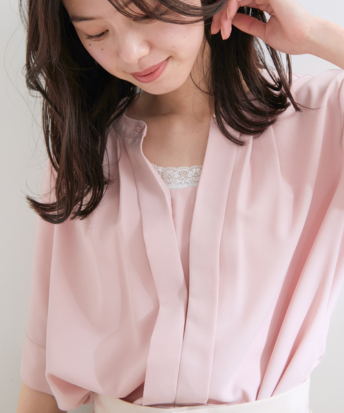 VIS（ビス）の「【洗える】レースカット細リブキャミソール（キャミソール・レディース・ホワイト/ブラック/グレー・FREE）」の10枚目の写真