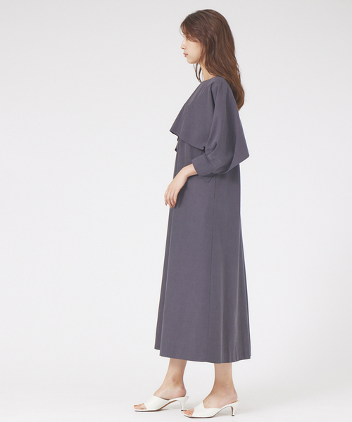 qualite(カリテ)の「【4WAY】レイヤードフレワンピース(ワンピース・レディース・チャコールグレー/ブルー・フリー)」の11枚目の写真