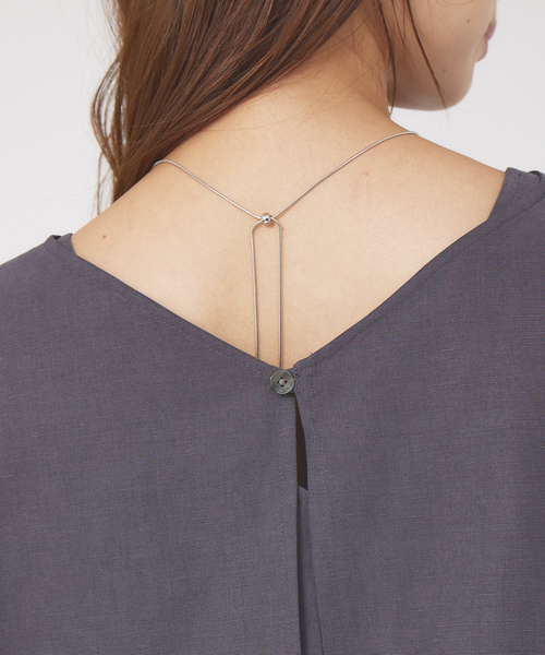 qualite(カリテ)の「【4WAY】レイヤードフレワンピース(ワンピース・レディース・チャコールグレー/ブルー・フリー)」の18枚目の写真