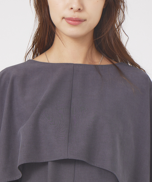 qualite(カリテ)の「【4WAY】レイヤードフレワンピース(ワンピース・レディース・チャコールグレー/ブルー・フリー)」の8枚目の写真