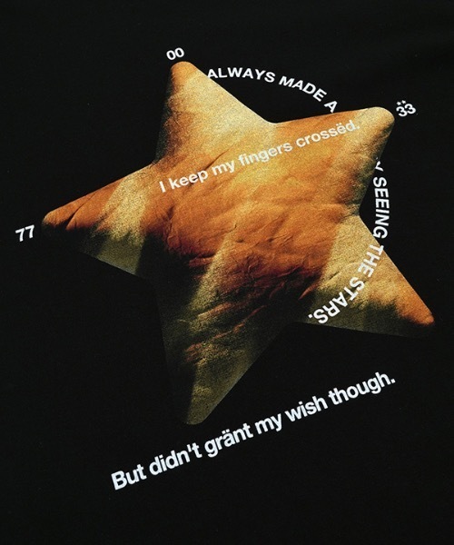 mydeepbluememories(マイディープブルーメモリーズ)の「【mydeepbluememories 】オールウェイズ ウィズ スター Tシャツ イン ブラック / always with star t-shirt in black(Tシャツ/カットソー・レディース・ブラック・FREE)」の3枚目の写真