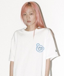 A'GEM/9 × .kom『ISTKUNST/イストクンスト』BEAR & SMILEY TEE/ベアスマイルロゴ 半袖カットソー