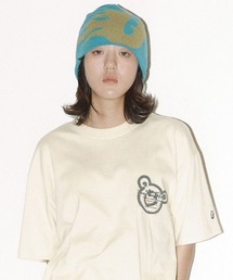 A'GEM/9 × .kom『ISTKUNST/イストクンスト』BEAR & SMILEY TEE/ベアスマイルロゴ 半袖カットソー
