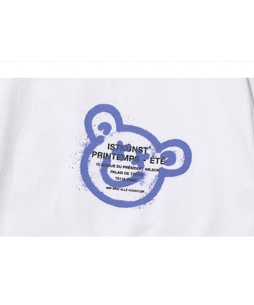 A'GEM/9 × .kom『ISTKUNST/イストクンスト』BEAR & SMILEY TEE/ベアスマイルロゴ 半袖カットソー(Tシャツ/カットソー)|ISTKUNST(イストクンスト) A'GEM/9 × .kom『ISTKUNST/イストクンスト』BEAR & SMILEY TEE/ベアスマイルロゴ 半袖カットソー(Tシャツ/カットソー)|ISTKUNST(イストクンスト)