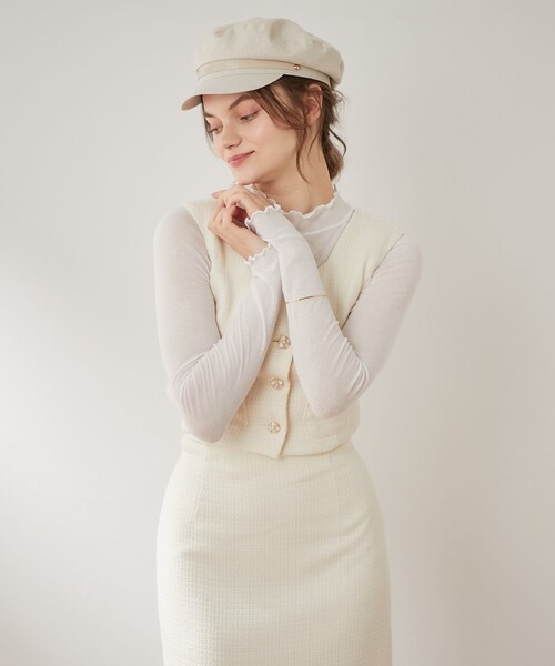 DEICY（デイシー）の「ﾎﾟｲﾝﾄﾚｻﾞｰｷｬｽｹｯﾄ（キャスケット・レディース・ブラック・FREE）」の16枚目の写真