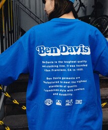 BEN DAVIS（ベンデイビス）の「【23SS】【BEN DAVIS/ベン デイヴィス】別注BACK TEXT TEE / バックプリントTシャツ/ユニセックス/白Tシャツ【限定展開】（Tシャツ/カットソー）」