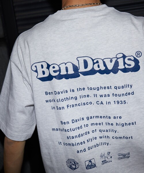 BEN DAVIS(ベンデイビス)の「【23SS】【BEN DAVIS/ベン デイヴィス】別注BACK TEXT TEE / バックプリントTシャツ/ユニセックス/白Tシャツ【限定展開】(Tシャツ/カットソー・メンズ・ブラック/ブルー/ホワイト/ライトグレー・SMALL/MEDIUM/LARGE/X-LARGE)」の7枚目の写真