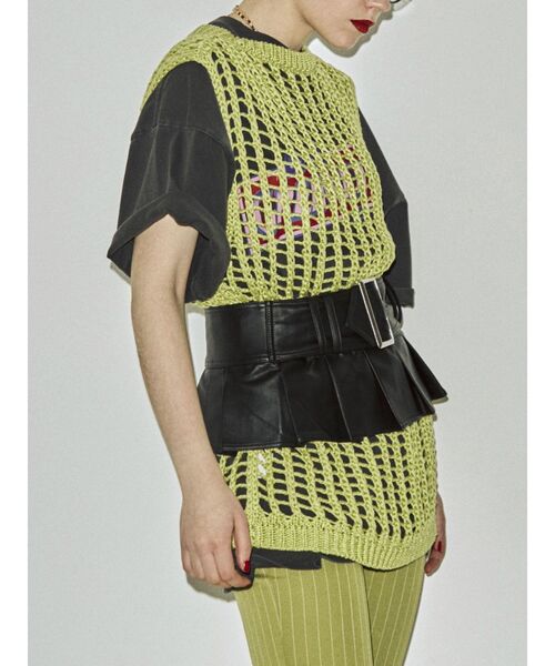 jouetie（ジュエティ）の「ローゲージニットベスト（ベスト・レディース・グリーン/ピンク/アイボリー・MEDIUM）」の20枚目の写真