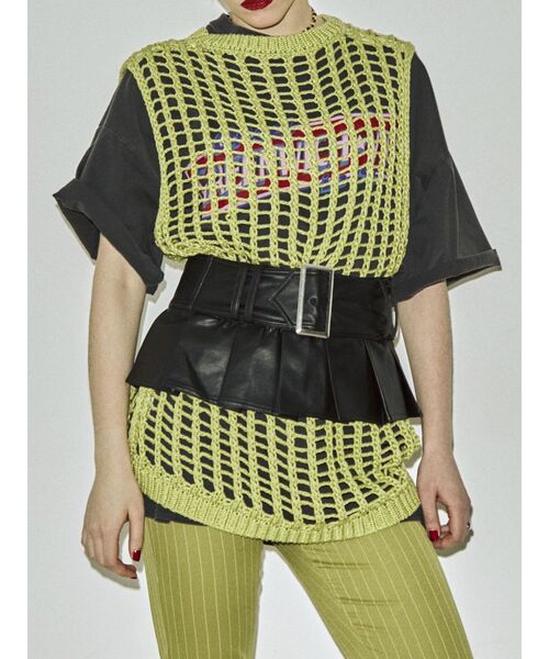 jouetie（ジュエティ）の「ローゲージニットベスト（ベスト・レディース・グリーン/ピンク/アイボリー・MEDIUM）」の18枚目の写真