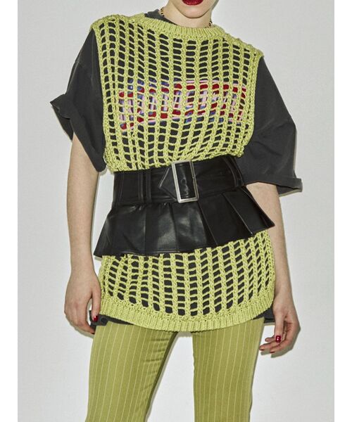 jouetie（ジュエティ）の「ローゲージニットベスト（ベスト・レディース・グリーン/ピンク/アイボリー・MEDIUM）」の17枚目の写真