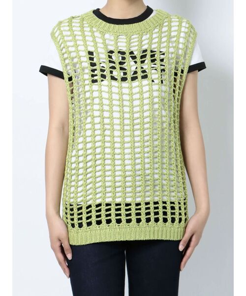 jouetie（ジュエティ）の「ローゲージニットベスト（ベスト・レディース・グリーン/ピンク/アイボリー・MEDIUM）」の16枚目の写真