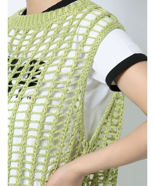 jouetie（ジュエティ）の「ローゲージニットベスト（ベスト・レディース・グリーン/ピンク/アイボリー・MEDIUM）」の12枚目の写真