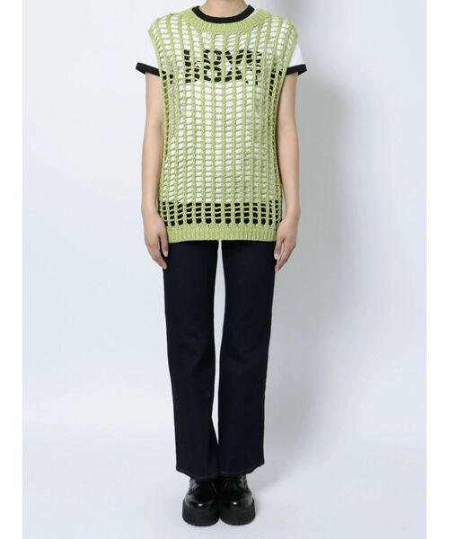 jouetie（ジュエティ）の「ローゲージニットベスト（ベスト・レディース・グリーン/ピンク/アイボリー・MEDIUM）」の10枚目の写真