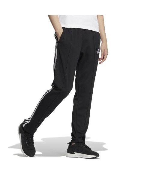 adidas(アディダス)の「アディダス adidas スリーストライプス ダブルニット トラックパンツ(その他パンツ・メンズ・ブラック×ブラック/ブラック×ホワイト・L/S/M/3L/LL)」の10枚目の写真
