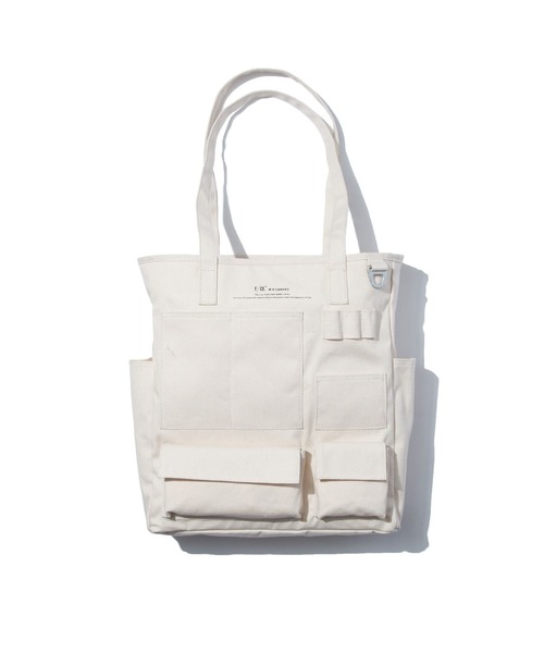 F/CE. (エフシーイー)の「F/CE. W.R CANVAS POCKET TOTE / エフシーイー 撥水キャンバス ポケットトート(トートバッグ・メンズ・アイボリー/ブラック/ネイビー/グリーン・FREE)」の5枚目の写真