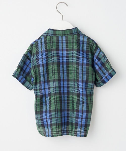 CIAOPANIC TYPY(チャオパニックティピー)の「【KIDS】バスケット編みメッシュレギュラーカラーチェックシャツ(シャツ/ブラウス・キッズ・グリーン/ネイビー/イエロー・S/M/L/XL/XXL)」の13枚目の写真