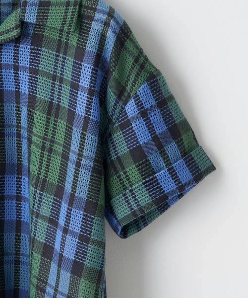 CIAOPANIC TYPY(チャオパニックティピー)の「【KIDS】バスケット編みメッシュレギュラーカラーチェックシャツ(シャツ/ブラウス・キッズ・グリーン/ネイビー/イエロー・S/M/L/XL/XXL)」の11枚目の写真