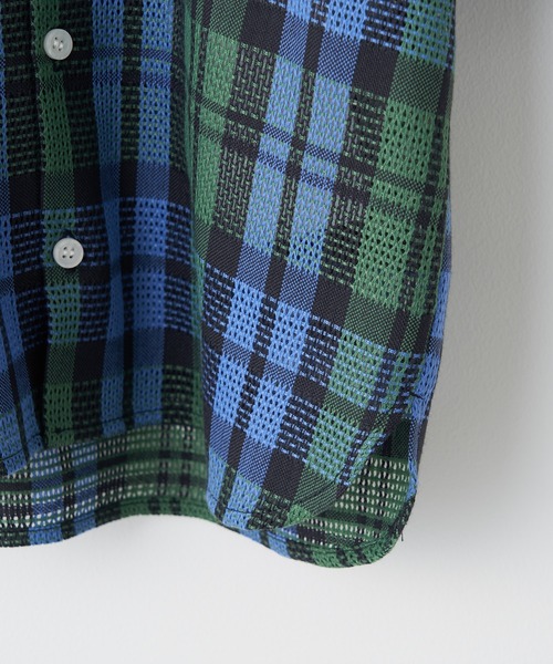 CIAOPANIC TYPY(チャオパニックティピー)の「【KIDS】バスケット編みメッシュレギュラーカラーチェックシャツ(シャツ/ブラウス・キッズ・グリーン/ネイビー/イエロー・S/M/L/XL/XXL)」の12枚目の写真