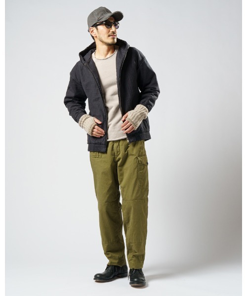 wjk(ダヴルジェイケイ)の「3-tone hand warmer(手袋・メンズ・ブラック/ベージュ/トップグレー・FREE)」の6枚目の写真