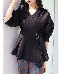 MURUA | カシュクールペプラムシャツ(シャツ/ブラウス)