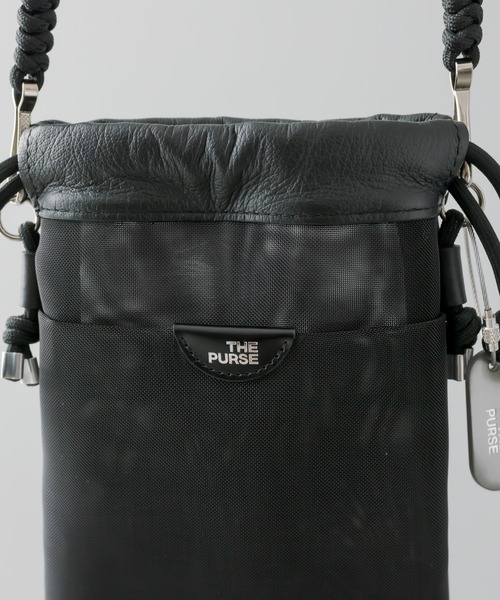 THE PURSE(ザパース )の「別注【THE PURSE(ザ・パース)】TULLEDRAWSTRING BAG S 巾着バッグ(ショルダーバッグ・レディース・シルバー/ブラック・FREE)」の7枚目の写真