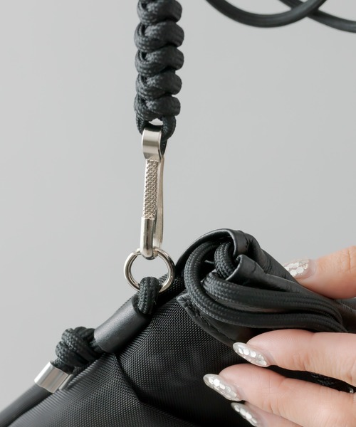 THE PURSE(ザパース )の「別注【THE PURSE(ザ・パース)】TULLEDRAWSTRING BAG S 巾着バッグ(ショルダーバッグ・レディース・シルバー/ブラック・FREE)」の10枚目の写真