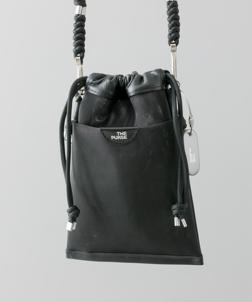 THE PURSE(ザパース )の「別注【THE PURSE(ザ・パース)】TULLEDRAWSTRING BAG S 巾着バッグ(ショルダーバッグ・レディース・シルバー/ブラック・FREE)」の11枚目の写真