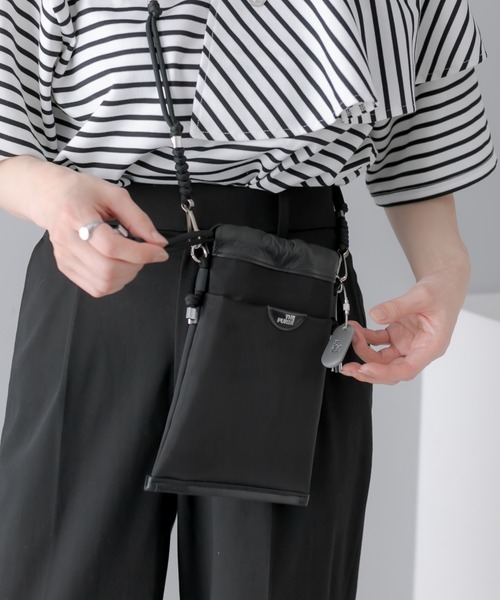 THE PURSE(ザパース )の「別注【THE PURSE(ザ・パース)】TULLEDRAWSTRING BAG S 巾着バッグ(ショルダーバッグ・レディース・シルバー/ブラック・FREE)」の21枚目の写真