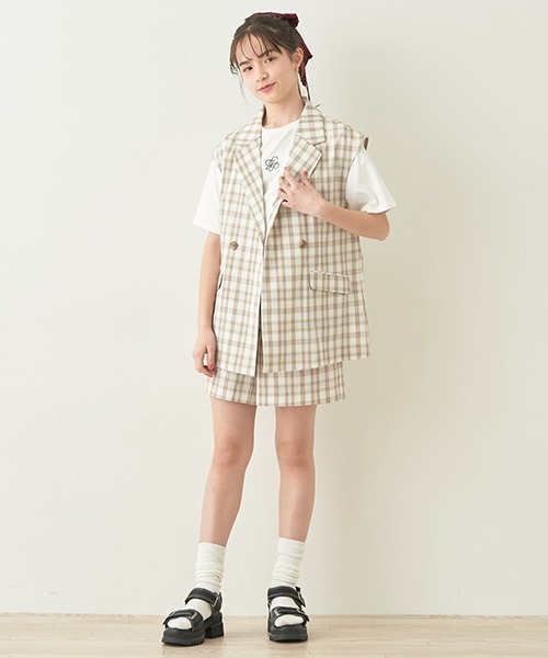 pom ponette junior（ポンポネットジュニア）の「テーラードジレ